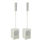 2x RCF Evox J8 Blanc Système d'enceintes actives Colonne Array 1400W